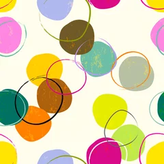 Gardinen seamless background pattern, with circles, dots, paint strokes and splashes © Kirsten Hinte