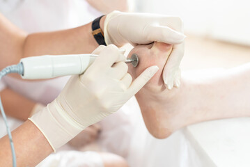 Beauty course training - leaning pedicure step by step. Training for pro nail technician, beauty...