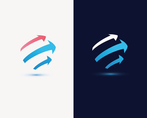abstract arrow symbol, logo tmplate