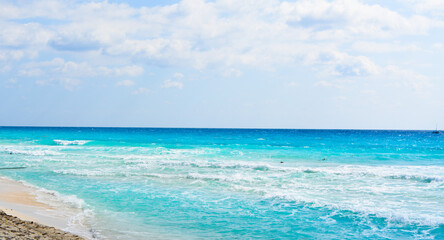 Caribbean sea and sandy beach