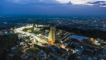 Fototapeta premium Scenic Chamundi Hills of Mysore. Karnataka captured during Sunset