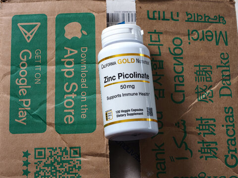 package with iherb vitamins from America..Belarus,Minsk,2022.