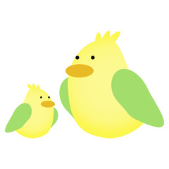 インコの親子