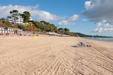 Summertime beach in Bournemouth.