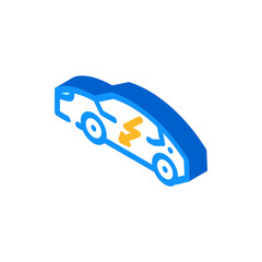 electric car isometric icon vector. electric car sign. isolated symbol illustration