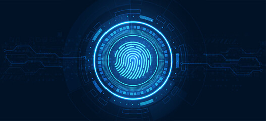 Abstract vector finger scan for private or security system design.Show your identify to unlocked.
