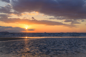 sunset over the sea