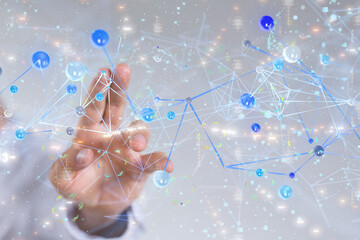 Business intelligence analyst dashboard on virtual