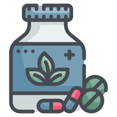 herbal line icon