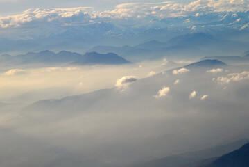 clouds over the mountains in Nizza
