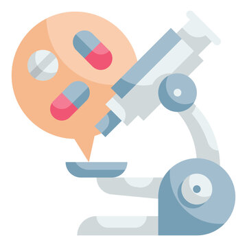 microscope flat icon