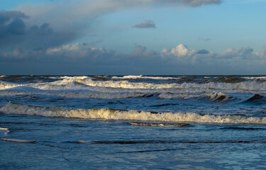 sea ocean cloud Scheveningen Den Haag the Hague Netherlands water wave sunrice blue sky sun