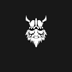 Illustration vector logo head Viking