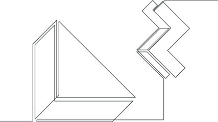 Contemporary hand painted block, vector illustration in black and white. Simple illustration, shape, vector illustration.