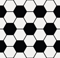 Football, Soccer ball seamless vector pattern. Hexagon abstract background.