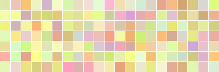 Multicolor mosaic of squares. Vector design, banner.