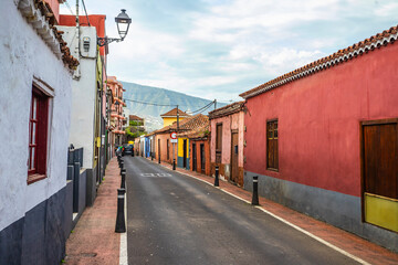 Colorfull street in La Orotava, Tenerife, Spain