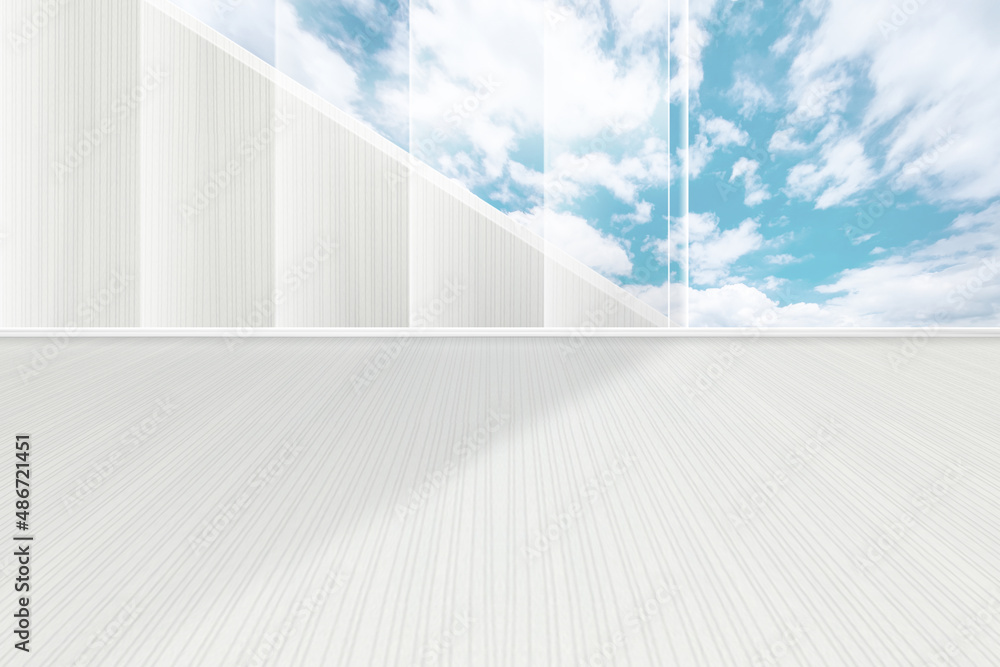 Poster triangular wall building and ground form a sense of space science and technology background, suitabl