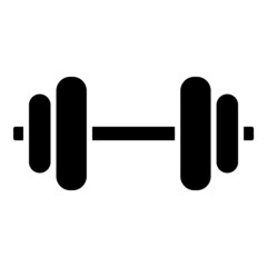 Dumbbell Flat Icon Isolated On White Background