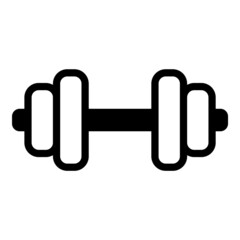 Dumbbell Flat Icon Isolated On White Background