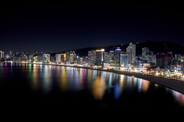Obraz premium Night city Busan bay