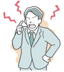 ガミガミと文句を言うサラリーマン