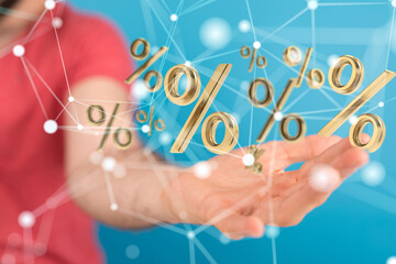 percent sign percentage icon interest rate.