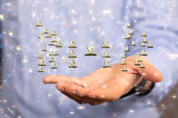 hierarchy connection team group digital