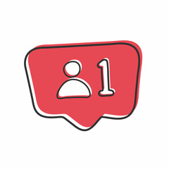 image of follower notification icon.