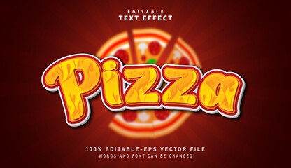 3D Pizza text effect - Editable text effect