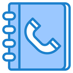 phonebook blue style icon - obrazy, fototapety, plakaty