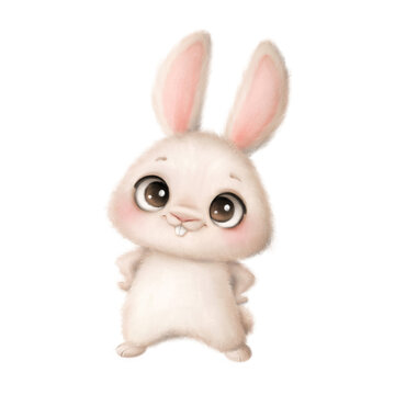 Illustration of cute cartoon animal bunny
