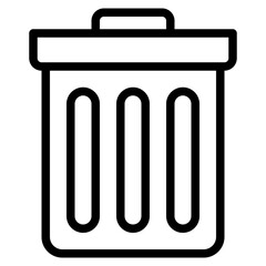 bin outline style icon