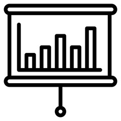 presentation board outline style icon