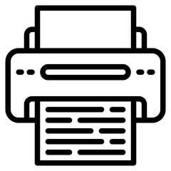 printer outline style icon