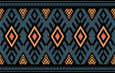 fabric texture clothing tribal geomatric design blue and orange fashion