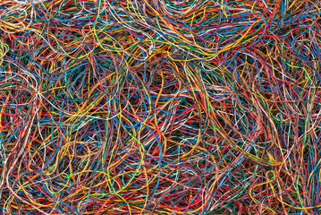 Multi-Colored Elctric Cable and Wire Background