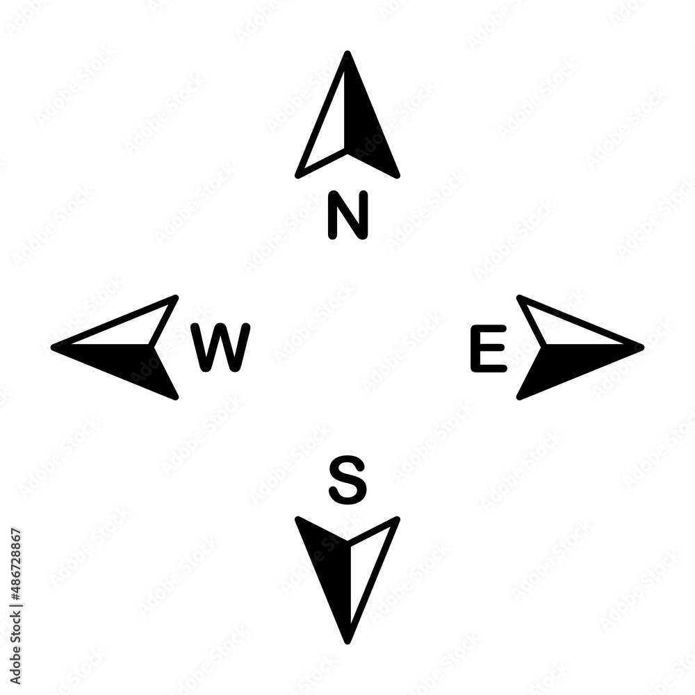 Poster set with compass icons. compass arrows. vector set. vector 10 eps.
