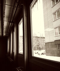 window in the old building