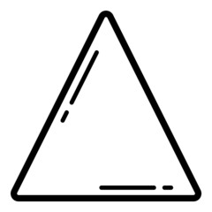Triangle Shape Flat Icon Isolated On White Background