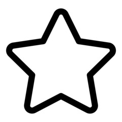 Star Rate Flat Icon Isolated On White Background