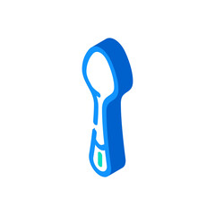 teaspoon kitchen utensil isometric icon vector. teaspoon kitchen utensil sign. isolated symbol illustration