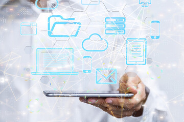 Business intelligence analyst dashboard on virtual