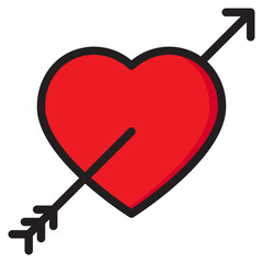 love color line style icon
