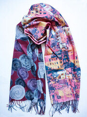Stole scarf is a fashion accessory with a print.