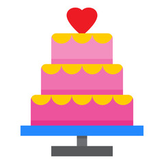 cake flat style icon