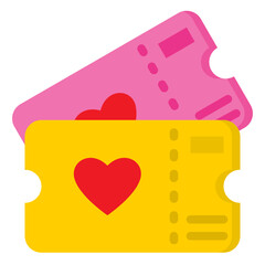 ticket flat style icon