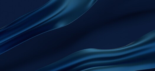 Abstract blue waves background.3d Rendering.
