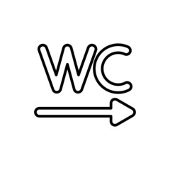 WC sign icon