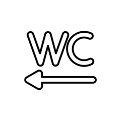 WC sign icon